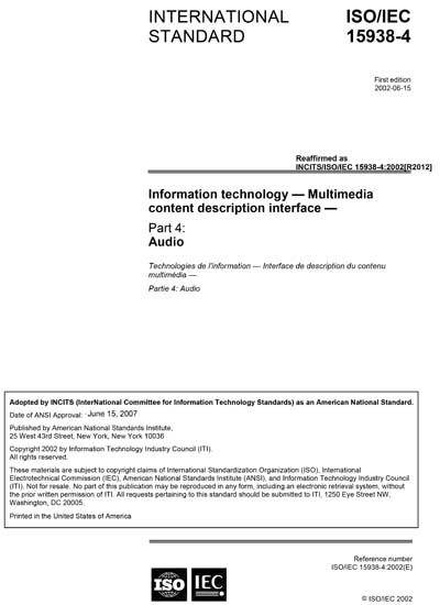 Standards PDF Cover Page